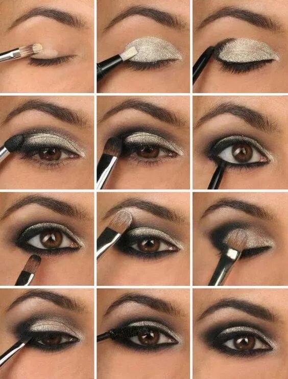 Пошаговое фото макияжа смоки айс #макияж #макияж_глаз #makeup #eyes #eye_make_up #make_up http://darina.kiev.ua/s