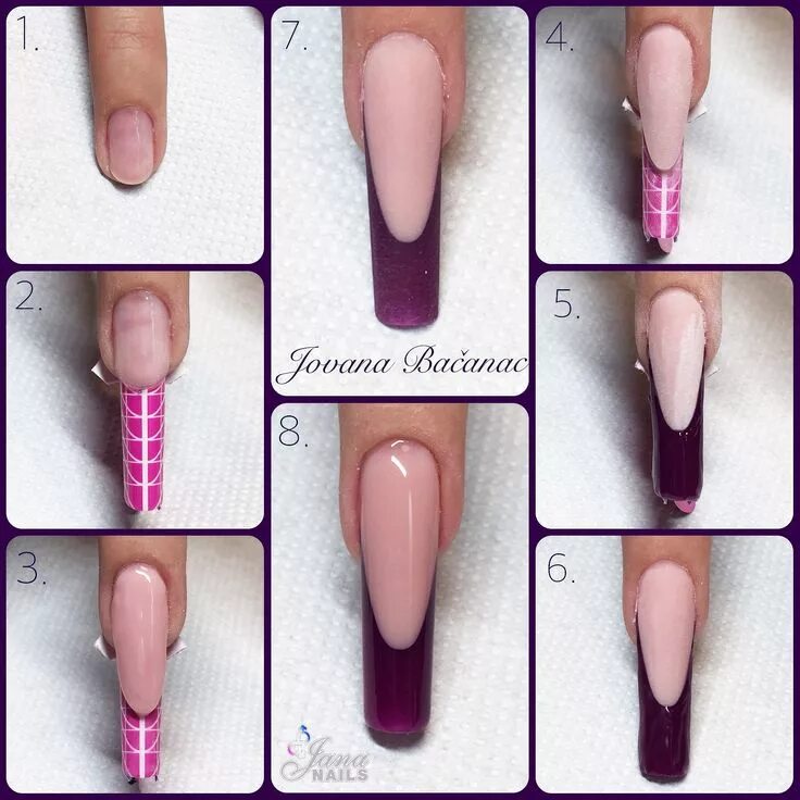 Пошаговое фото наращивания ногтей Pin on idee nail art gel pose chablon Nail shapes, Nail extensions, Gel nails sh