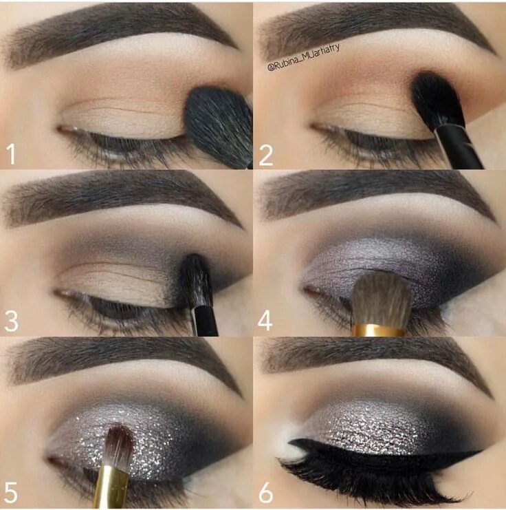 Пошаговое фото вечернего макияжа глаз Eye Makeup Tips - How To Apply Eyeliner Sombras de ojos, Maquillaje de ojos ahum