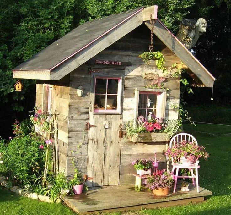 Пошаговое оформление дачного дома Самые маленькие домики 157 фото Garden shed, Cottage garden, Garden styles