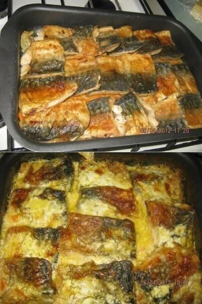 Пошаговое с фото приготовление рыбы #рецепты Mackerel in sour cream baked in the oven Ingredients: mackerel - 1 piec