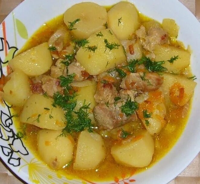 Пошаговые фото рецепты картофель с мясом Картофель тушеный "В гостях у Бабушки" (Сам. блюдо) Доставка обедов по Москве ко