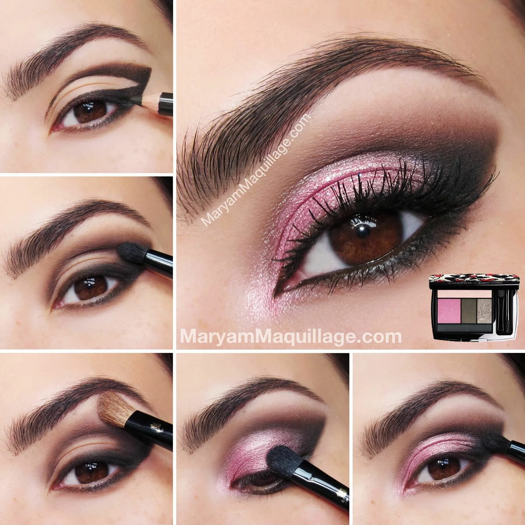 Пошаговые макияжи фото 40+ Amazing Smokey Eyes Makeup Tutorials Pink eye makeup, Smokey eye makeup tuto