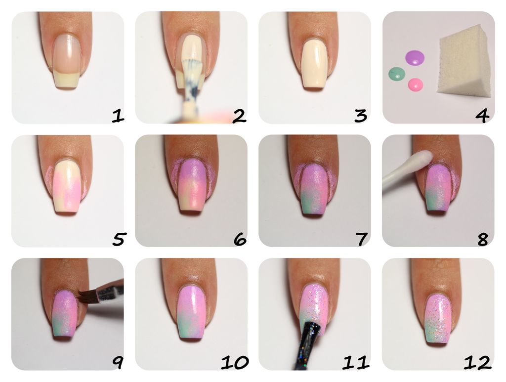 Пошаговые маникюры фото Image about pink in Tutorial by Abbey on We Heart It Top makeup products, Nail a