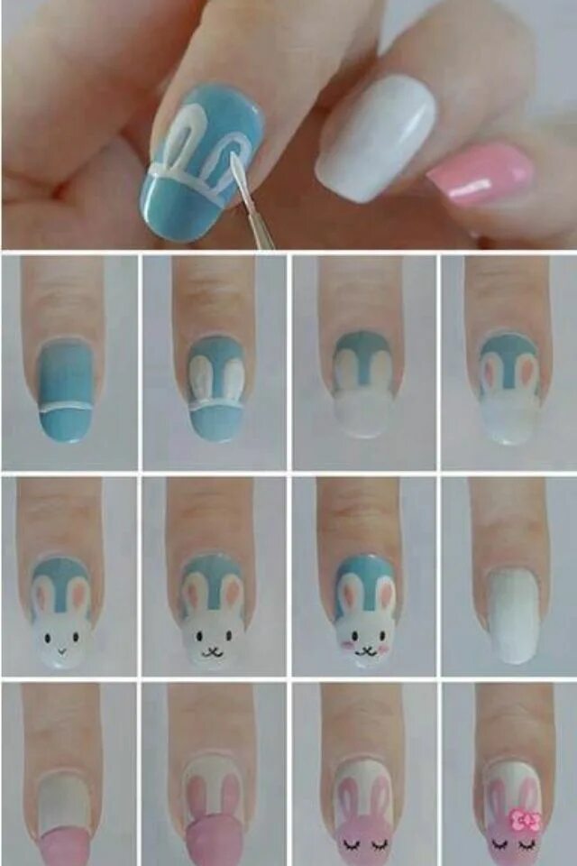 Пошаговые маникюры фото Pin de Corin Brown en Nail Designs Diseños de uñas de animales, Tutorial de uñas