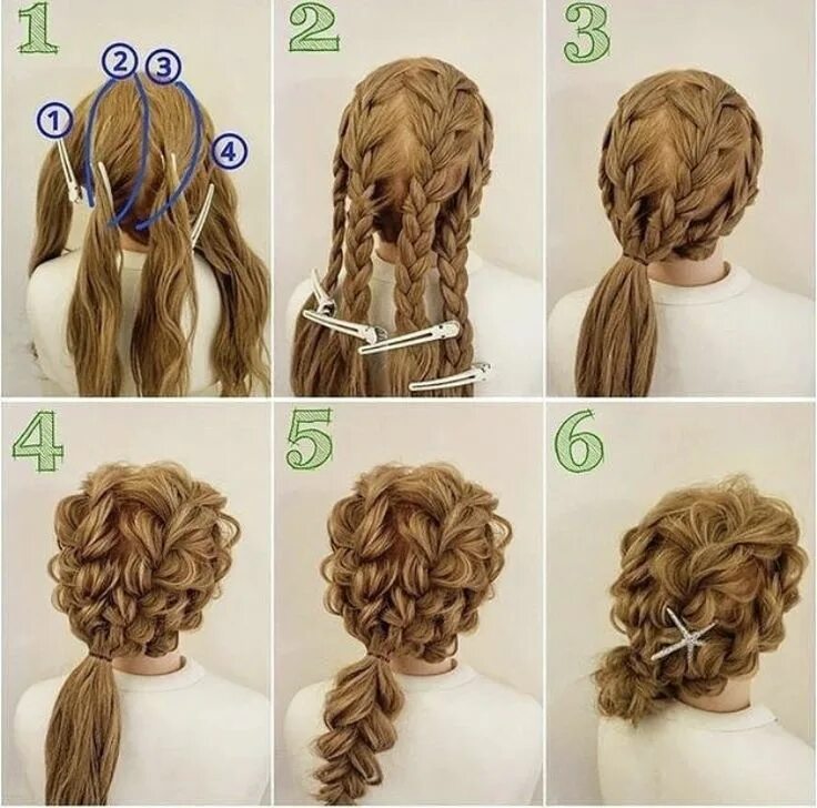 Пошаговые прически косички фото Pin on Ashton Hair styles, Hair tutorial, Up hairstyles