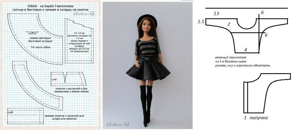 Пошаговые выкройки одежды Top Svetlana - 159 fotografie VK Sewing barbie clothes, Barbie clothes patterns,