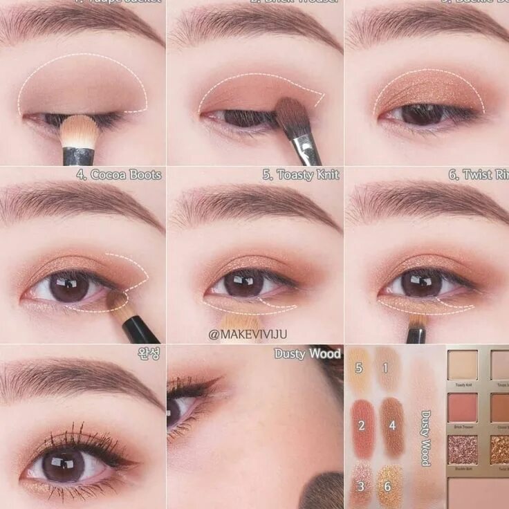 Пошаговый корейский макияж Med Tech. Запись со стены. Soft eye makeup, Korean eye makeup, Asian eye makeup