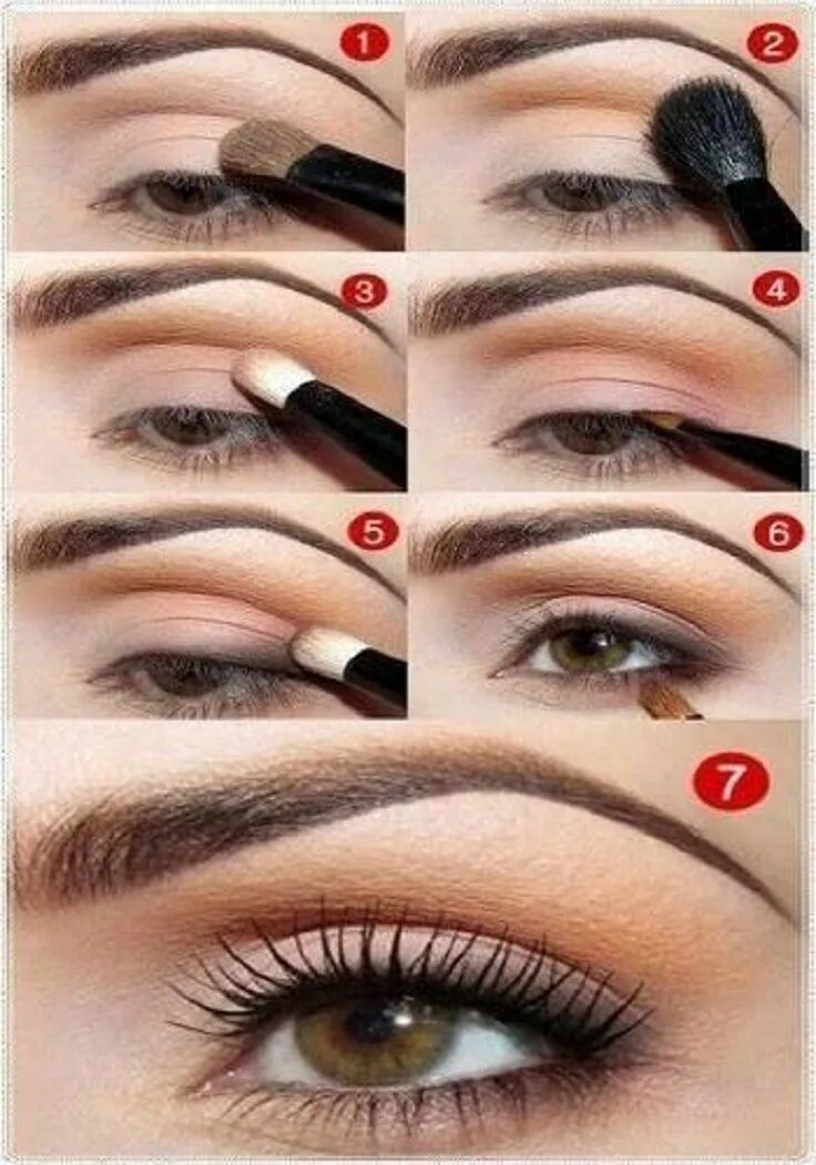 Пошаговый макияж для карих глаз начинающих natural eye make up look - Buscar con Google Natural eye makeup, Eye makeup, Eye