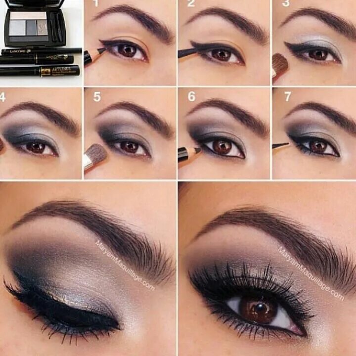 Пошаговый макияж для начинающих фото The 40 Most Beautiful Eye Makeup Tutorials Of All Time! Smoky eye makeup, Smoky 