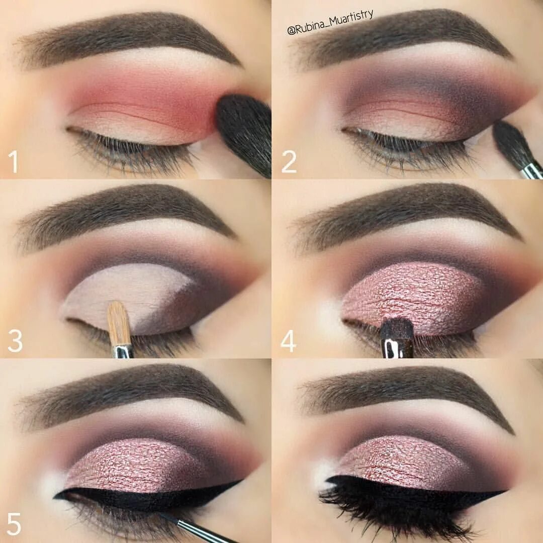 Пошаговый макияж для начинающих фото 26 Easy Step by Step Makeup Tutorials for Beginners - Pretty Designs Simple eye 