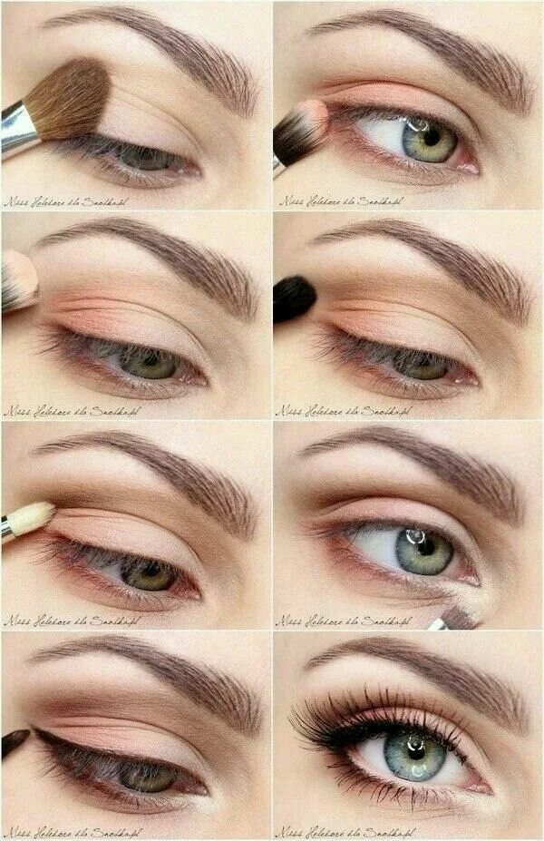 Пошаговый макияж для начинающих фото Maquillaje paso a paso Spring eye makeup, Eye makeup, Makeup looks tutorial