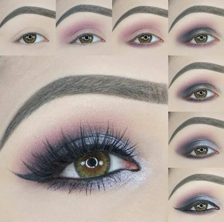 Пошаговый макияж для увеличения глаз Pinterest Makeup geek, Subtle smokey eye, Smokey eye makeup