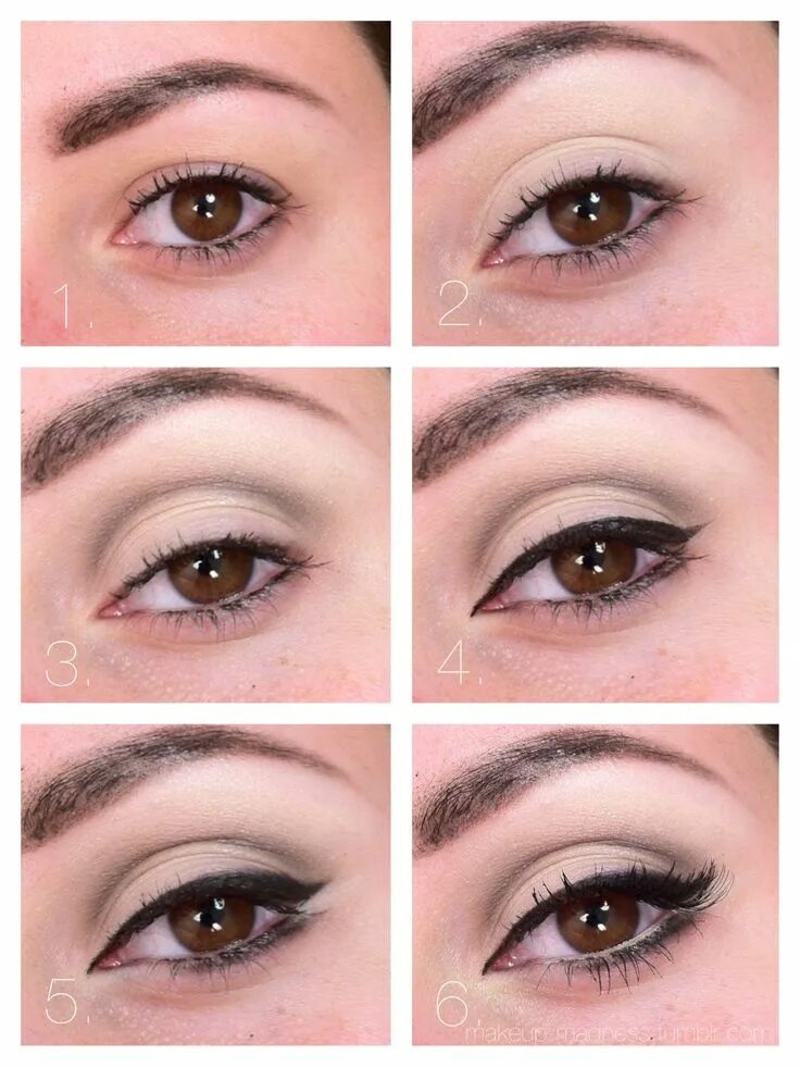 Пошаговый макияж для увеличения глаз White, Black and Gold Wedding Make up. audrey hepburn make up Eye makeup, Natura