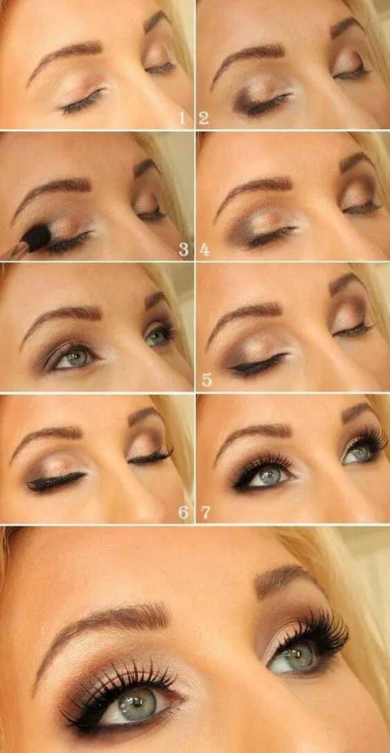 Пошаговый макияж для зеленых глаз блондинки Cool makeup ideas for blue eyes (78 photos): Amazing tutorial to an everyday mak