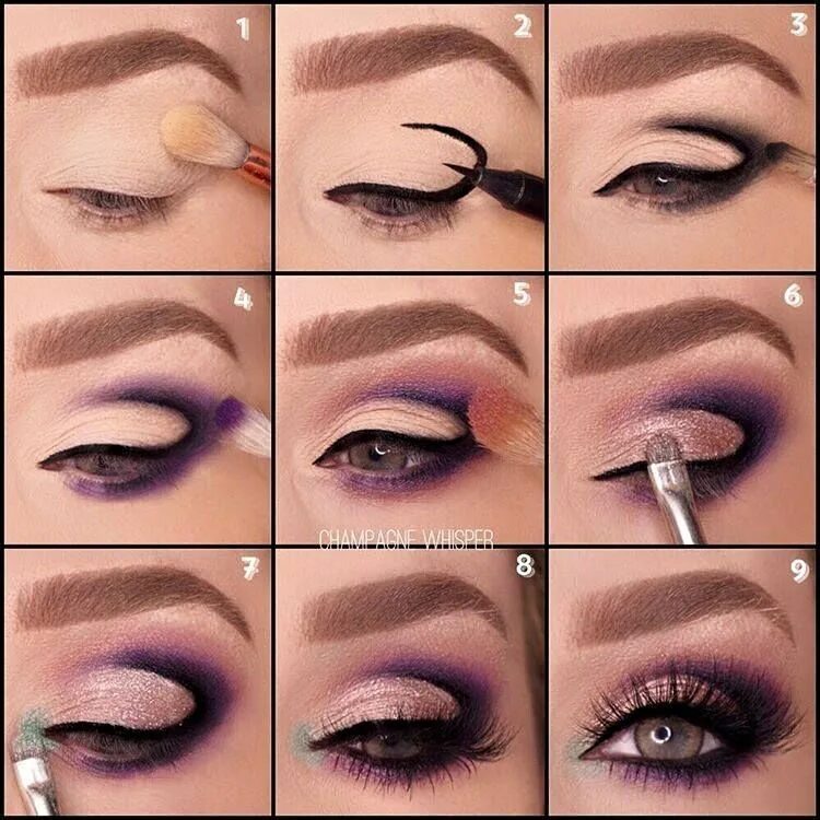 Пошаговый макияж фото инструкция 2) Best Makeup Tutorials - Fotografii in 2019 Eye makeup, Pinterest makeup, Make