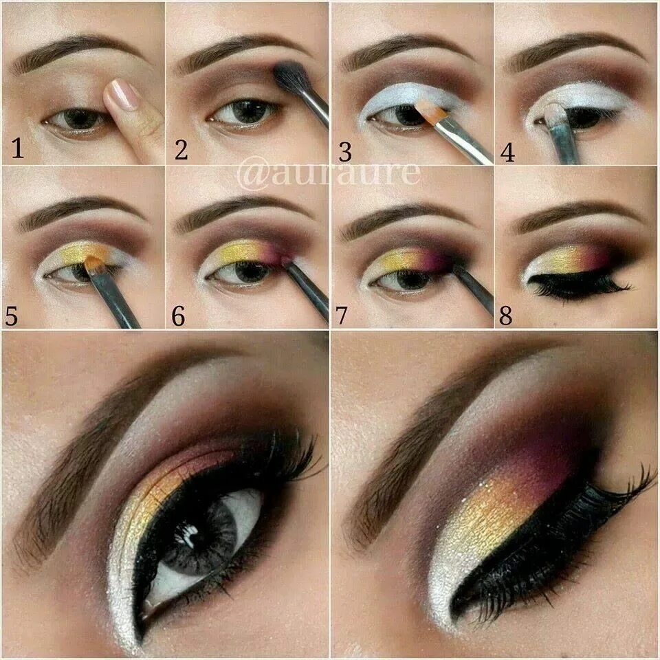 Пошаговый макияж фото инструкция stunning Eye makeup pictures, Eye makeup tutorial, Eye makeup tips