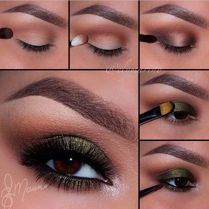 Пошаговый макияж карих глаз фото 72 Ways Of Applying Eyeshadow For Brown Eyes Fall eye makeup, Makeup pictorial, 