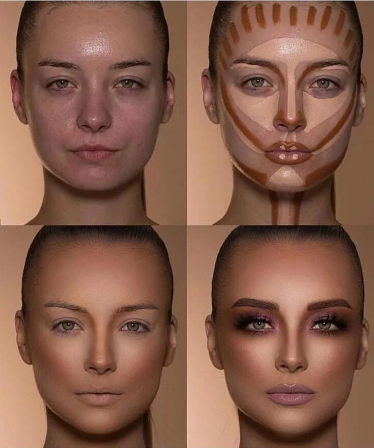 Пошаговый макияж лица Yess or no? Follow for more @makeuppsy @makeuppsy Contour makeup, Pinterest make