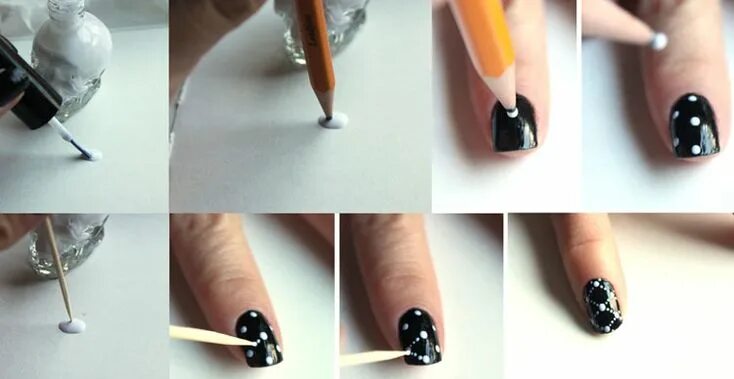 Пошаговый маникюр в домашних условиях фото Дотс - рисунок на ногтях Nail designs, Nails, Design