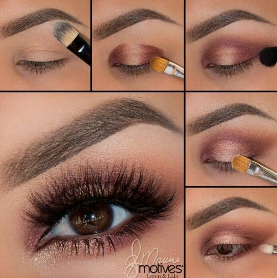 Пошаговый вечерний макияж для карих Beautiful pink mauve eyeshadow look Fall eye makeup, Romantic eye makeup, Eye ma