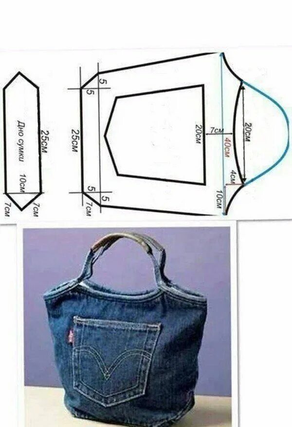 Пошить сумку старых джинсов выкройка Pin by Melinda Armstrobg on Bags in 2024 Denim bag patterns, Denim bag diy, Blue