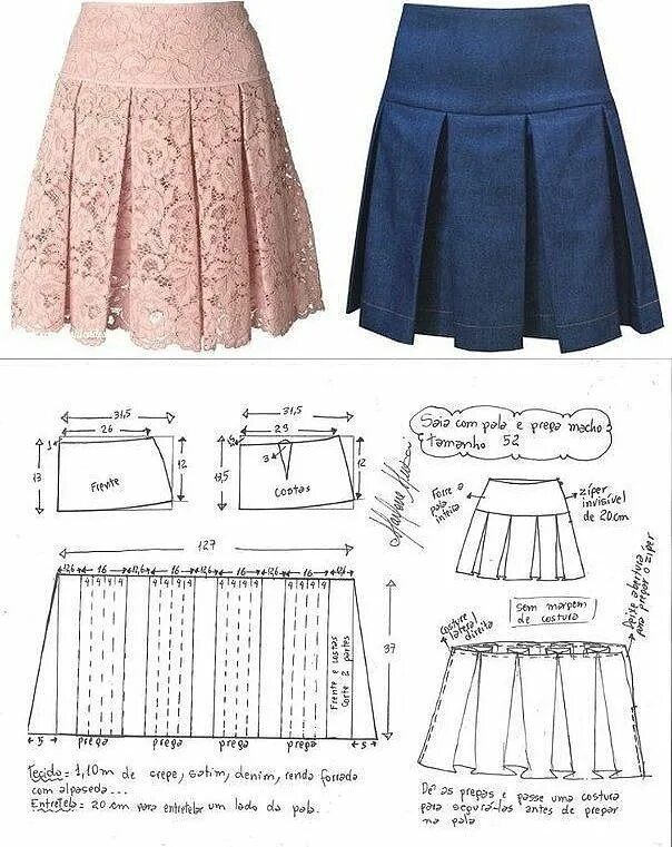 Пошить юбку выкройка Юбка в складку, 2 варианта по одной выкройке Clothing pattern design, Dress sewi