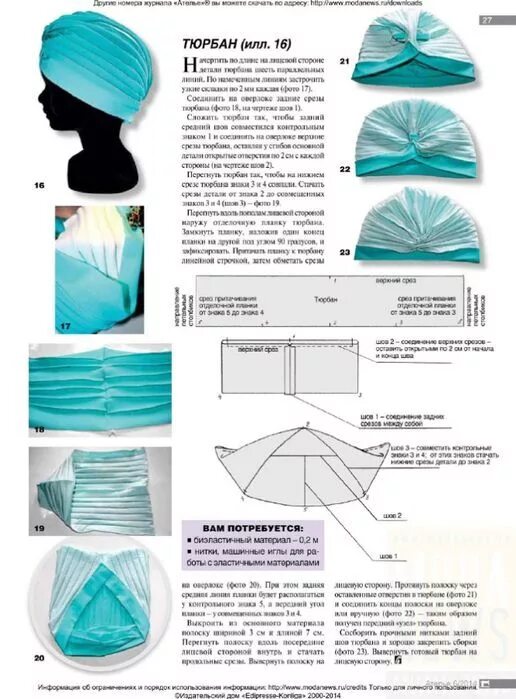 Пошив чалмы своими руками выкройки тюрбан Тюрбан, Выкройки, Выкройки шляп