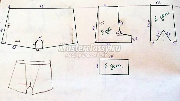 Пошив детских трусов из цельнокройной выкройки пошагово Пин от пользователя BUKITA на доске ROPA INTERIOR Y DEPORTIVA Выкройки, Трусы, М