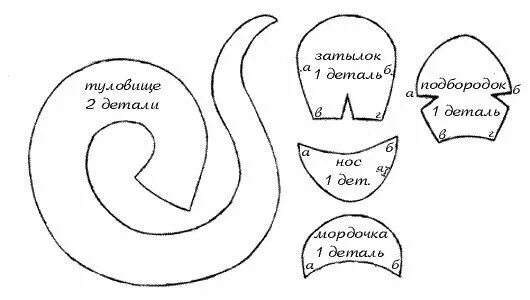 Пошив игрушки змея с выкройками Выкройки кукол интересные. Чувствовал шаблоны животных, Выкройки, Фетр