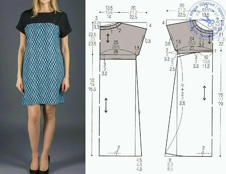 Пошив платья без выкройки Шитье простые выкройки простые вещи Fashion sewing pattern, Sewing clothes women