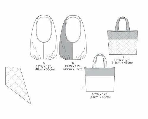 Пошив пляжной сумки на молнии выкройка размер Size One Size Butterick Patterns B5799OSZ Market Bags Sewing Pattern Patterns & 