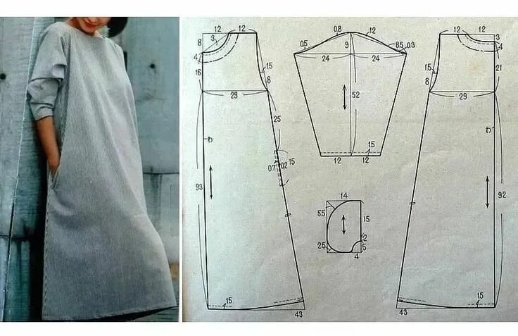 Пошив своими руками выкройки фото Выкройки, шитье, моделирование одежды Simple dress pattern, Dress sewing pattern