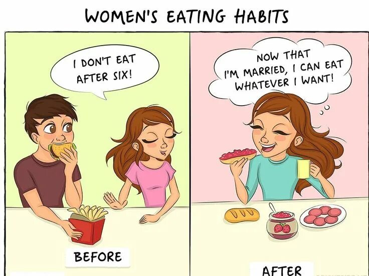 После свадьбы картинка 9 Illustrations That Perfectly Capture How Life Changes After Marriage - LifeHac