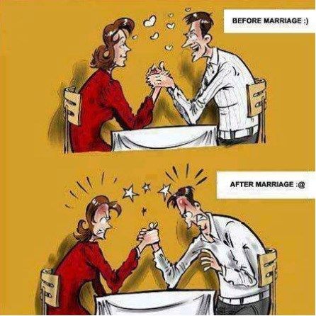 После свадьбы картинка Before And After Marriage - Www.meme-lol.com 1BC