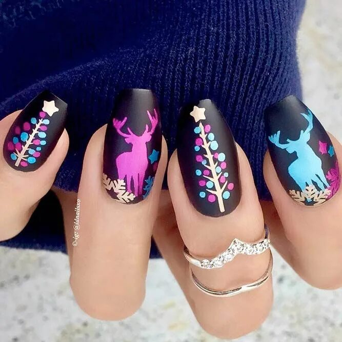 Последний дизайн маникюра 71 Best Christmas Nails Designs To Try Uñas navideñas, Uñas de gel navideñas, Uñ