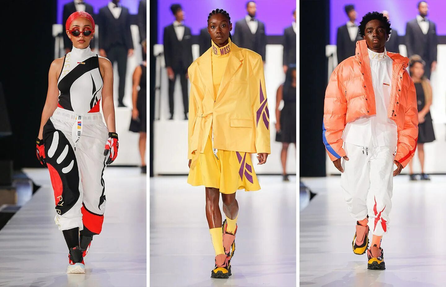 Последний модный тренд Reebok, Pyer Moss, and the gospel of black beauty at Fashion Week - The Boston G