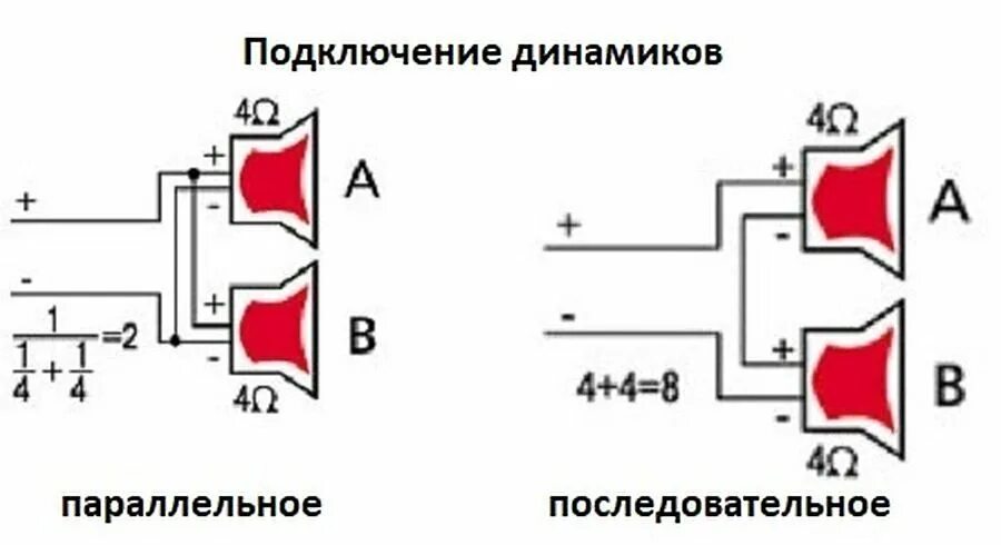 Последовательное подключение 4 динамиков Контент Евгений Зверев - Форум по радиоэлектронике