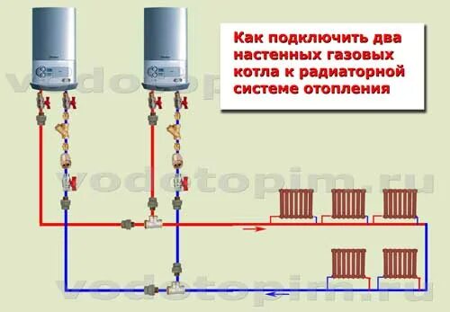 Последовательное подключение котлов Два котла фото - DelaDom.ru