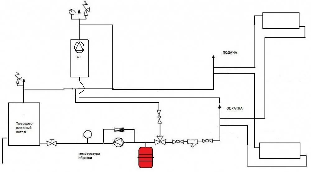 Последовательное подключение котлов отопления схема Схема обвязки электрокотла отопления фото - DelaDom.ru
