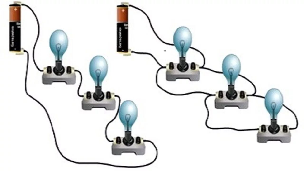 Последовательное подключение лампочек ЧТО ТАКОЕ ПОСЛЕДОВАТЕЛЬНОЕ И ПАРАЛЛЕЛЬНОЕ СОЕДИНЕНИЕ - YouTube