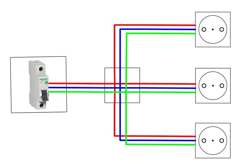 Последовательное подключение розеток Как правильно подключать розетки фото - DelaDom.ru