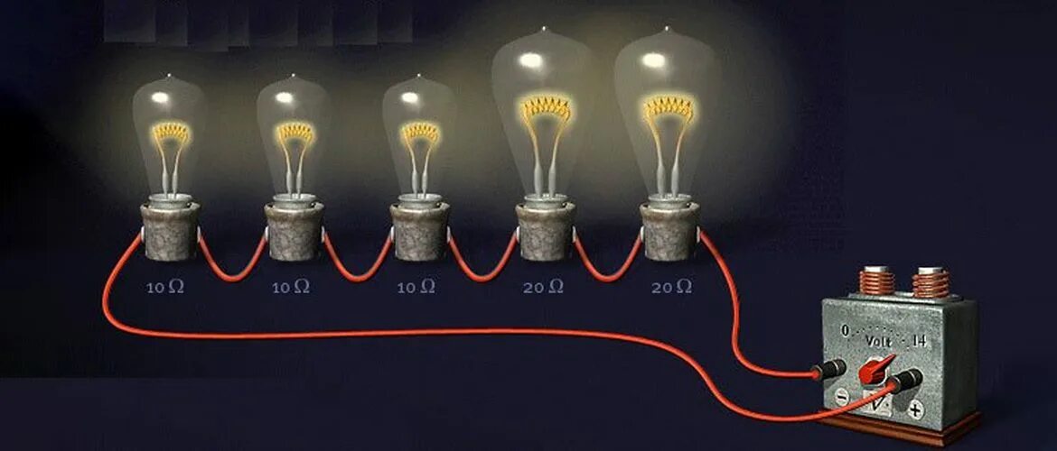 Последовательное соединение лампочек 220 схема подключения Последовательное и параллельное соединение лампочек: схема, как подключить, на 2