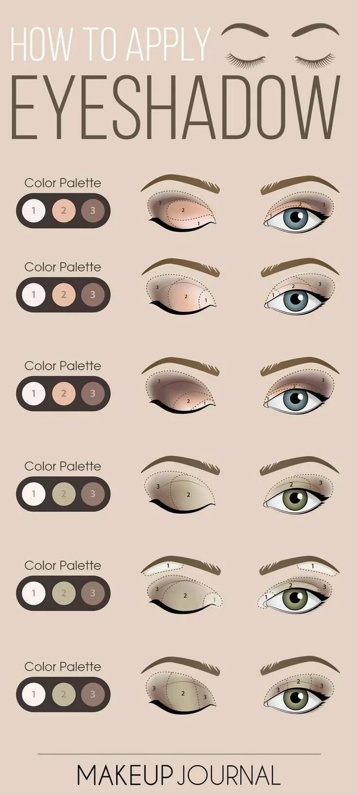 Последовательность макияжа глаз Pin on Maquillage Beginners eye makeup, Eye makeup steps, Eyebrow makeup