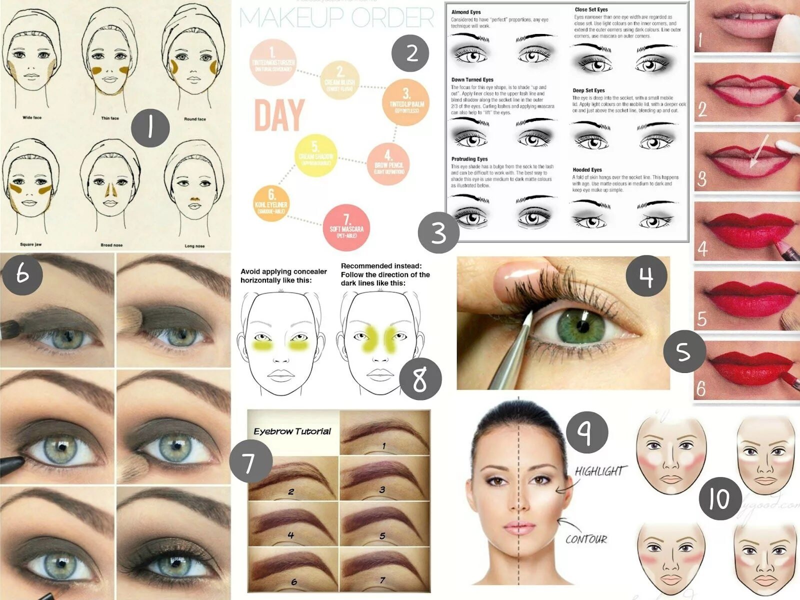 Последовательность нанесения макияжа пошагово makeup tips pinterest - TipsEgg