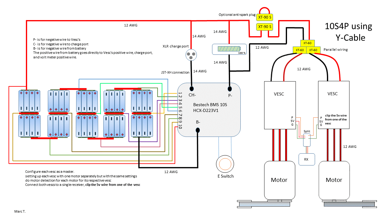 Последовательность подключения 4 аккумуляторов на электровелосипеде BMS Voltage Output Question? - ESK8 Electronics - Electric Skateboard Builders F