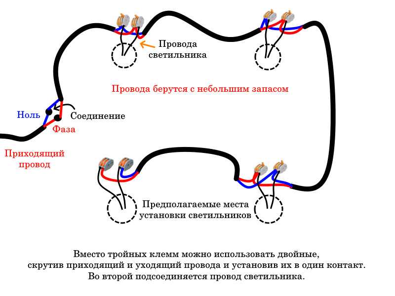 Последовательность подключения проводов Как подключить провода к светодиодному светильнику