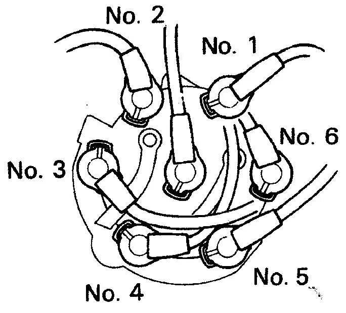 Последовательность подключения проводов зажигания Какие лучше провода ставить? - Toyota Camry (XV10), 2,2 л, 1992 года запчасти DR