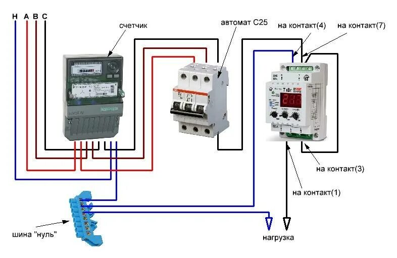 Последовательность подключения счетчика и автоматов Как подключить автомат к счетчику Bel-Okna.ru
