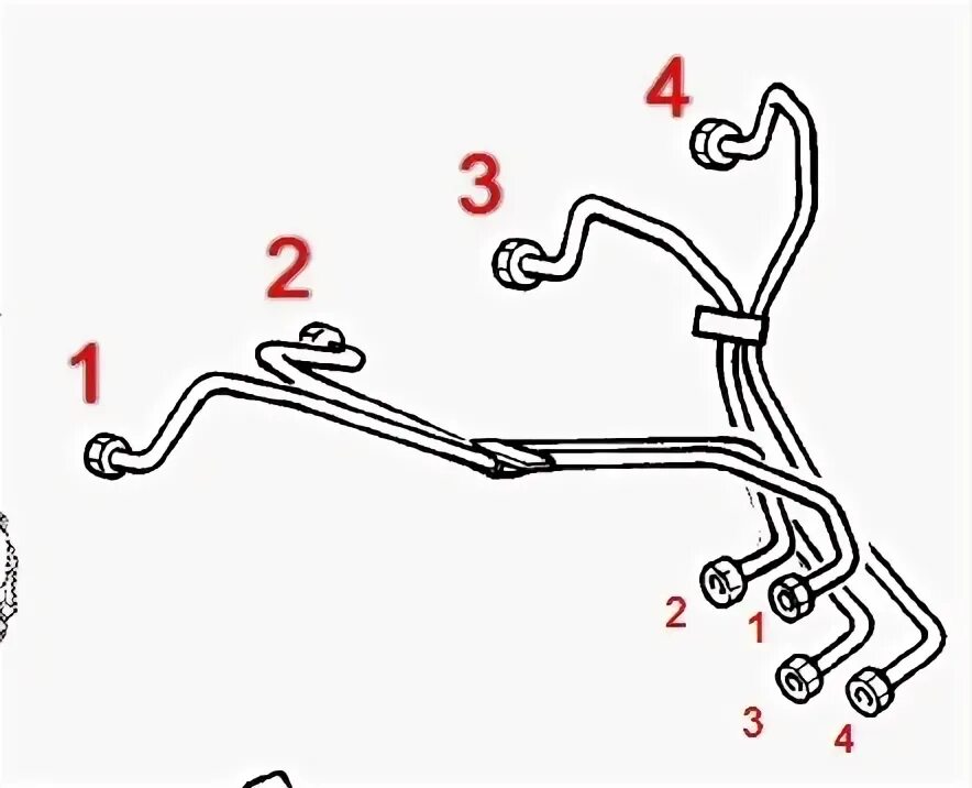 Последовательность подключения топливопровода тнвд двигатель 2 с Подключение трубок от тнвд к траверсам - Opel Zafira A, 2 л, 2002 года своими ру